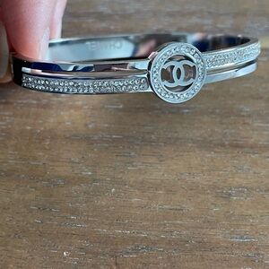 Silver Bracelet with Crystal Accents